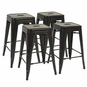FDW Metal Bar Stools Set of 4 Counter Height Barstool Stackable Barstools 24 Inch 30 Inch Indoor for $103 FDW Metal Bar Stools Set of 4 Counter Height Barstool Stackable Barstools 24 Inch 30 Inch Indoor for $103