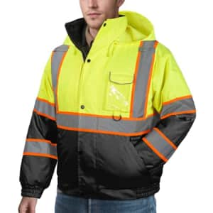 Ticonn Hi-Vis Waterproof Rain Jacket for $31