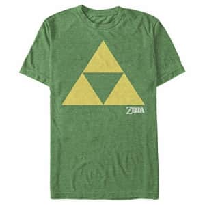 Nintendo Men's Zelda Triforce T-Shirt, Kelly Heather, Medium for $19