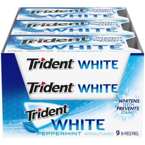 Trident White Peppermint Sugar Free Gum 9-Pack for $6.97 via Sub & Save
