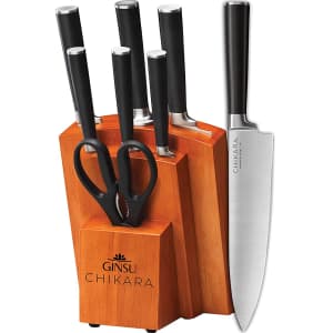 Ginsu Products Chikara Series 8-Piece Japanese Steel Knife Block Set for $70 Ginsu Products Chikara Series 8-Piece Japanese Steel Knife Block Set for $70