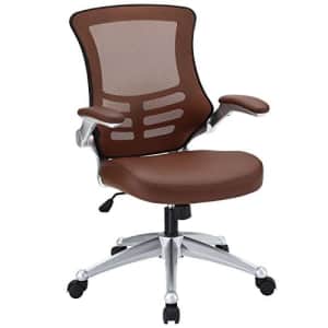 Modway Attainment Mesh Vinyl Modern Office Chair in Tan for $172