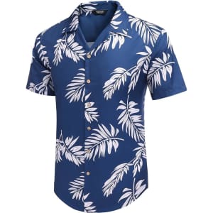 Coofandy Men's Hawaiian Shirt for $10