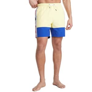 Tommy Hilfiger mens 7" Swim Trunks, Tropical Yellow, Small US for $12