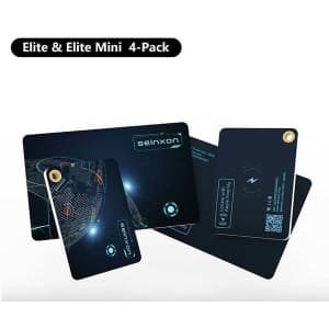 Seinxon Item Finder Bluetooth Tracker 4-Pack for $77