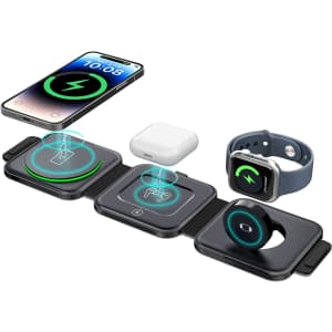 EXW 3-in-1 Magnetic Wireless Charging Station for $15