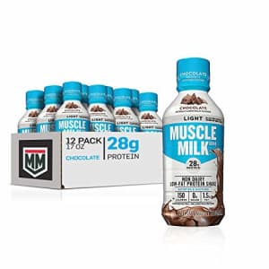 Muscle Milk Muscle Milk Light Protein Shake, Chocolate, 28g Protein, 17 FL OZ, 12 Count for $40 Muscle Milk Muscle Milk Light Protein Shake, Chocolate, 28g Protein, 17 FL OZ, 12 Count for $40
