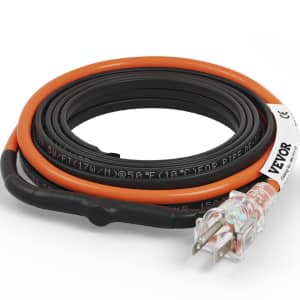 Vevor 18-Foot Self-Regulating Pipe Heating Cable for $15 Vevor 18-Foot Self-Regulating Pipe Heating Cable for $15