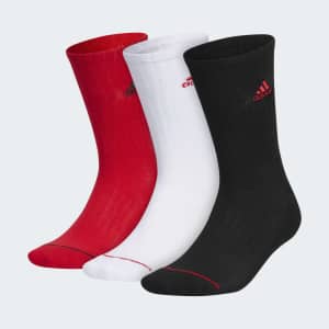 adidas Men's Classic Cushioned Crew Socks 3-Pack: 2 for $13