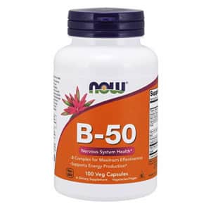 Now Foods NOW Supplements, Vitamin B-50 mg, Energy Production*, Nervous System Health*, 100 Veg Capsules for $11
