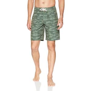 Amazon Brand - Goodthreads Men's 9" Inseam Swim Boardshort, Olive Camo, 42 for $25