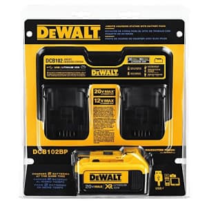 DEWALT 20V MAX Charging Station for Jobsite with 4Ah Battery Pack (DCB102BP) for $179 DEWALT 20V MAX Charging Station for Jobsite with 4Ah Battery Pack (DCB102BP) for $179