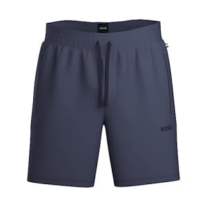 BOSS Men's Mix&Match Cotton Stretch Lounge Shorts, Spruce Blue, XL for $36