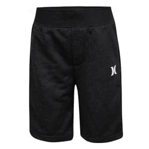 Hurley Boys' Solar French Terry Pull On Shorts, Black Heather for $14