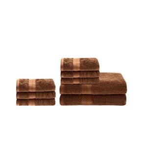 SUPERIOR Rayon from Bamboo Kits Towel Set, 2 Bath 6 Hand, Cocoa for $47