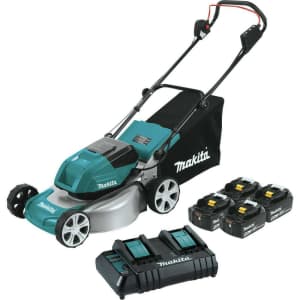 Makita 36V LXT Cordless 18" Lawn Mower Kit w/ 4 Batteries for $367 Makita 36V LXT Cordless 18" Lawn Mower Kit w/ 4 Batteries for $367