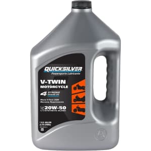 Quicksilver 20W-50 Synthetic Motorcycle Oil 1-Gallon Container for $41