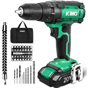 Kimo 20V Cordless Drill Set for $33 Kimo 20V Cordless Drill Set for $33