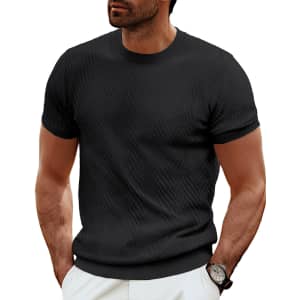 PJ Paul Jones Men's Textured Knit T-Shirt for $13 PJ Paul Jones Men's Textured Knit T-Shirt for $13