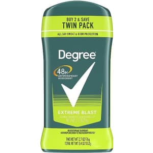Degree Men Original Protection Antiperspirant 2.7-oz. Twin Pack for $6
