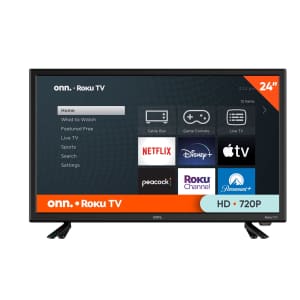 Onn 24" Class HD 720p LED Roku Smart TV for $74