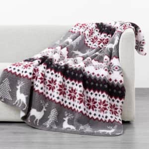 Birch Trail 50" x 60" Reversible Printed Sherpa Throw for $12 Birch Trail 50" x 60" Reversible Printed Sherpa Throw for $12
