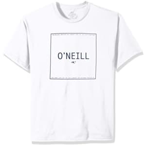 O'NEILL Men's Modern Fit Logo Short Sleeve T-Shirt, Tomato White, S for $17
