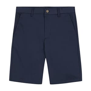 Nautica Boys' School Uniform Warp Knit Shorts, Flat Front & Zipper Closure, Wrinkle Resistant for $11 Nautica Boys' School Uniform Warp Knit Shorts, Flat Front & Zipper Closure, Wrinkle Resistant for $11