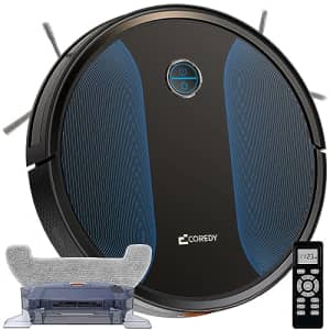 Coredy R550 Ultra Robot Vacuum and Mop Combo, 2200Pa Strong Suction, 2.76 Inch Thin, 120 Mins for $110