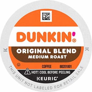 Dunkin Donuts Dunkin' Original Blend Medium Roast Coffee, 88 Keurig K-Cup Pods for $35