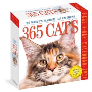365 Cats Page-A-Day Calendar 2024 for $8