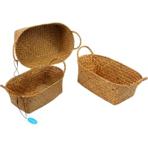 Casaphoria Sea Grass Basket 3-Piece Set for $13