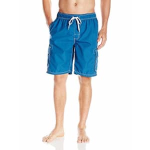 Kanu Surf Men's Barracuda Swim Trunks (Regular & Extended Sizes), Denim Blue, Medium for $19