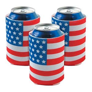 Fun Express - Usa Flag Can Cover for Fourth of July - Party Supplies - Drinkware - Can & Bottle for $18