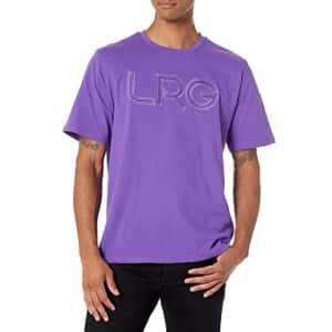 LRG mens Lrg Men's Infantree Collection Short Sleeve Knit Shirt, Purple, 4X US for $19