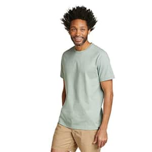Eddie Bauer Men's Legend Wash 100% Cotton Short-Sleeve Classic T-Shirt, Celadon, Large for $15