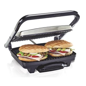 Hamilton Beach Panini Press, Sandwich Maker & Electric Indoor Grill, Upright Storage, Nonstick Easy for $31 Hamilton Beach Panini Press, Sandwich Maker & Electric Indoor Grill, Upright Storage, Nonstick Easy for $31