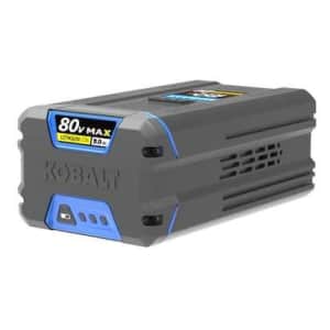 Kobalt 80V Max 5Ah Rechargeable Lithium Ion Cordless Power Tool Battery for $199 Kobalt 80V Max 5Ah Rechargeable Lithium Ion Cordless Power Tool Battery for $199
