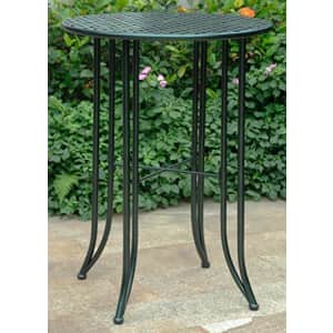 International Caravan Iron Bar-Height Patio Table in Verdigris for $113 International Caravan Iron Bar-Height Patio Table in Verdigris for $113