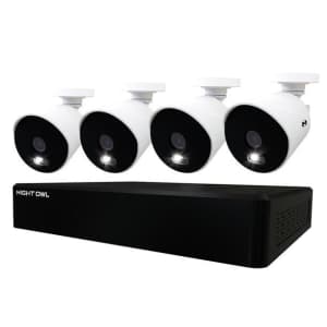 Night Owl 12-Channel 4K Wired Security Camera DVR w/ 4 Cameras, 1TB HDD for $303