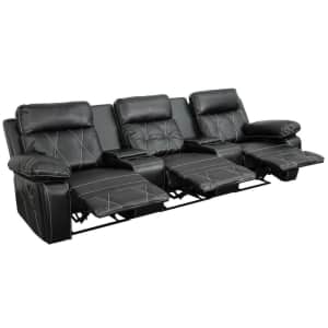 Flash Furniture Reel Comfort Straight 3-Seat Reclining Theater Seating for $1,005 Flash Furniture Reel Comfort Straight 3-Seat Reclining Theater Seating for $1,005