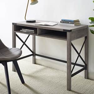 Walker Edison Furniture Company Rustic Modern Farmhouse Metal and Wood Laptop Computer Writing Desk for $139