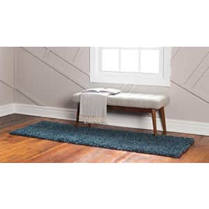 Unique Loom Davos Shag Collection Contemporary Soft Cozy Solid Shag Marine Blue Runner Rug (2' 2 x for $59 Unique Loom Davos Shag Collection Contemporary Soft Cozy Solid Shag Marine Blue Runner Rug (2' 2 x for $59