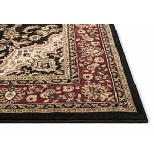 Well Woven Barclay Medallion Kashan Black Traditional Area Rug 3'11'' X 5'3'' for $35
