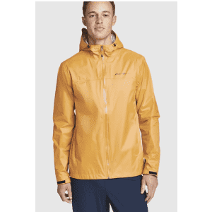 Eddie Bauer Men's Cloud Cap Rain Jacket (Large sizes only) for $36