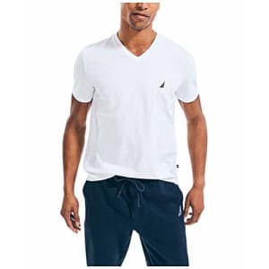 Nautica mens Nautica Men's J-class Logo V-neck T-shirt T Shirt, Bright White, XX-Large US for $17