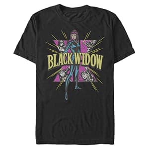 Marvel Men's Universe Black Widow Symbol T-Shirt, XX-Large for $10
