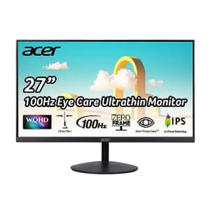 Acer SB272U Ebiip 27" WQHD 2560x1440 IPS Zero-Frame Gaming Office Monitor | AMD FreeSync Technology for $140