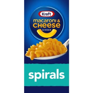 Kraft Spirals Original Macaroni & Cheese Dinner for $1