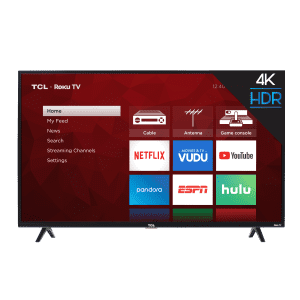 TCL 4 Series 43S421 43" 4K HDR LED UHD Roku Smart TV for $228